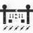Standard Single Door Barn Hardware Kit (Not Include Door)-61036431