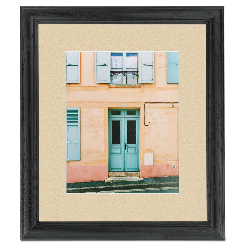 Black Matte Picture Frame with Mat, Seaside
