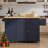 Jamera 60.2"W Kitchen Island with Two Large Storage Cabinets And Drawers, Locking Wheels-727608888