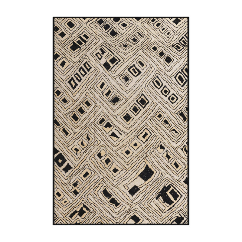 Tapis abstrait moderne 4742, Tapis de couloir 2 pi x 5 pi
