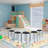 17.5 Inch Set Of 6 Portable Plastic Stack Stools With Metal Frame-1907942428