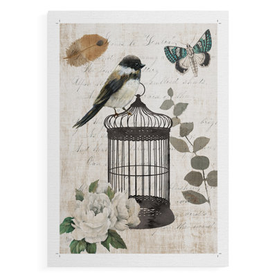 «Vintage Menagerie I», impression sur toile seulement - non encadrée
