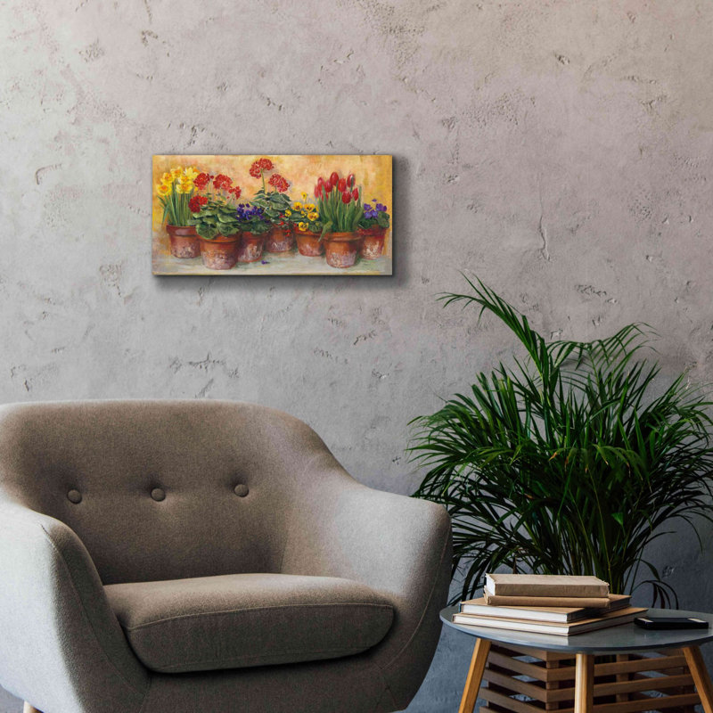 «Aaronveer Spring in The Greenhouse on Canvas» par Carol Rowan, reproduction, H 12 po x l 24 po x P 0,75 po