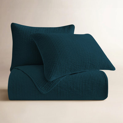 Stone Washed Cotton Velvet Quilt Set