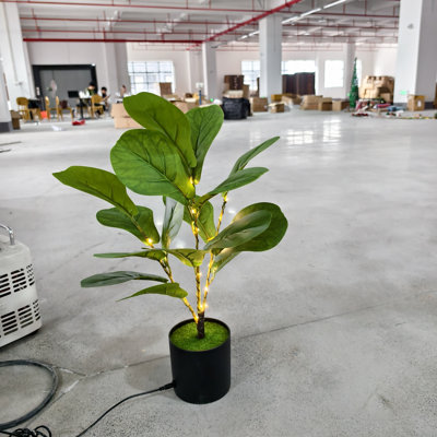 Figuier artificiel de 50 cm, décoration d'arbre d'intérieur en plastique