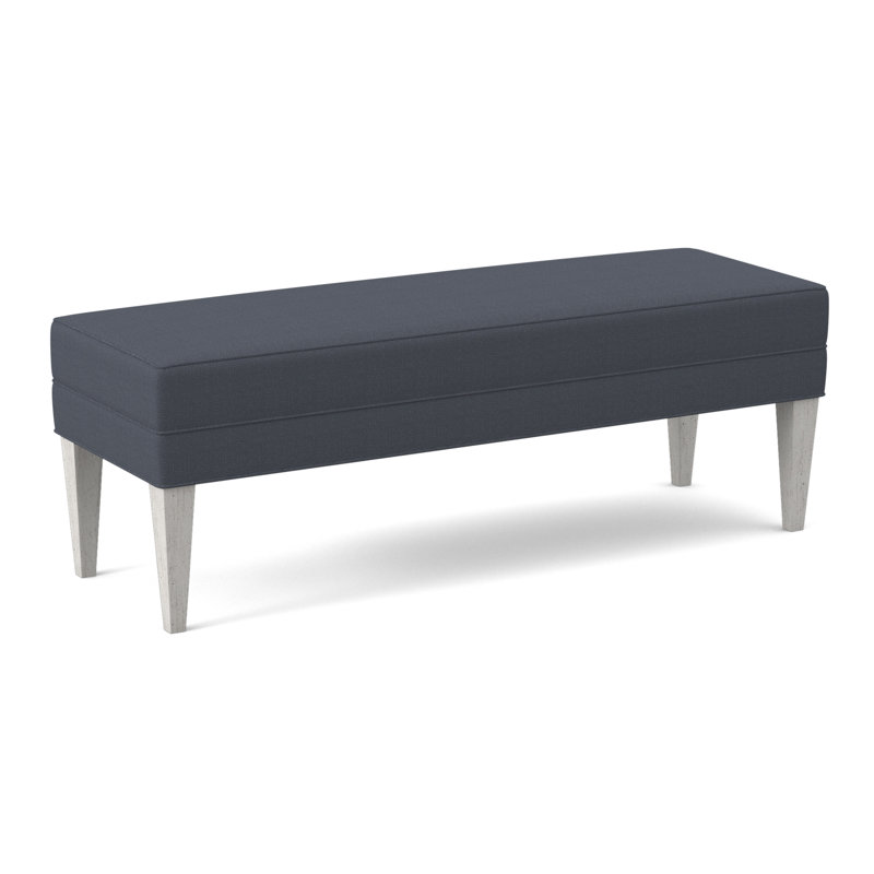 Livery Upholstered Bench, Bisque, Filigree Ivory