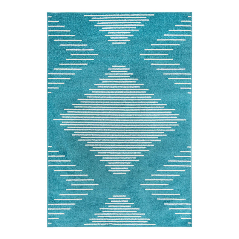 Chenille Geometric Indoor Rug, Rectangle 5'3" x 8'