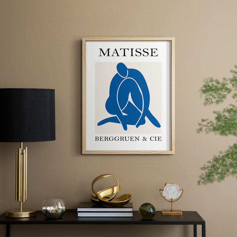 Matisse CCXC III, reproduction d'art encadrée - bois massif, H 21 po x l 17 po, Naturel