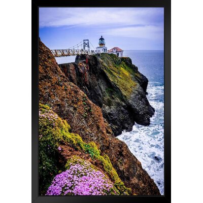 Point Bonita Lighthouse San Francisco Bay Marin Headlands California Photo Art Print Black Wood Framed Poster 14X20 -  Latitude RunÂ®, B8F8915070754AD5B1EBED9FF4DC3483