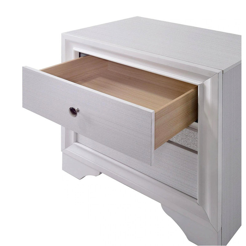 1pc Nightstand, White
