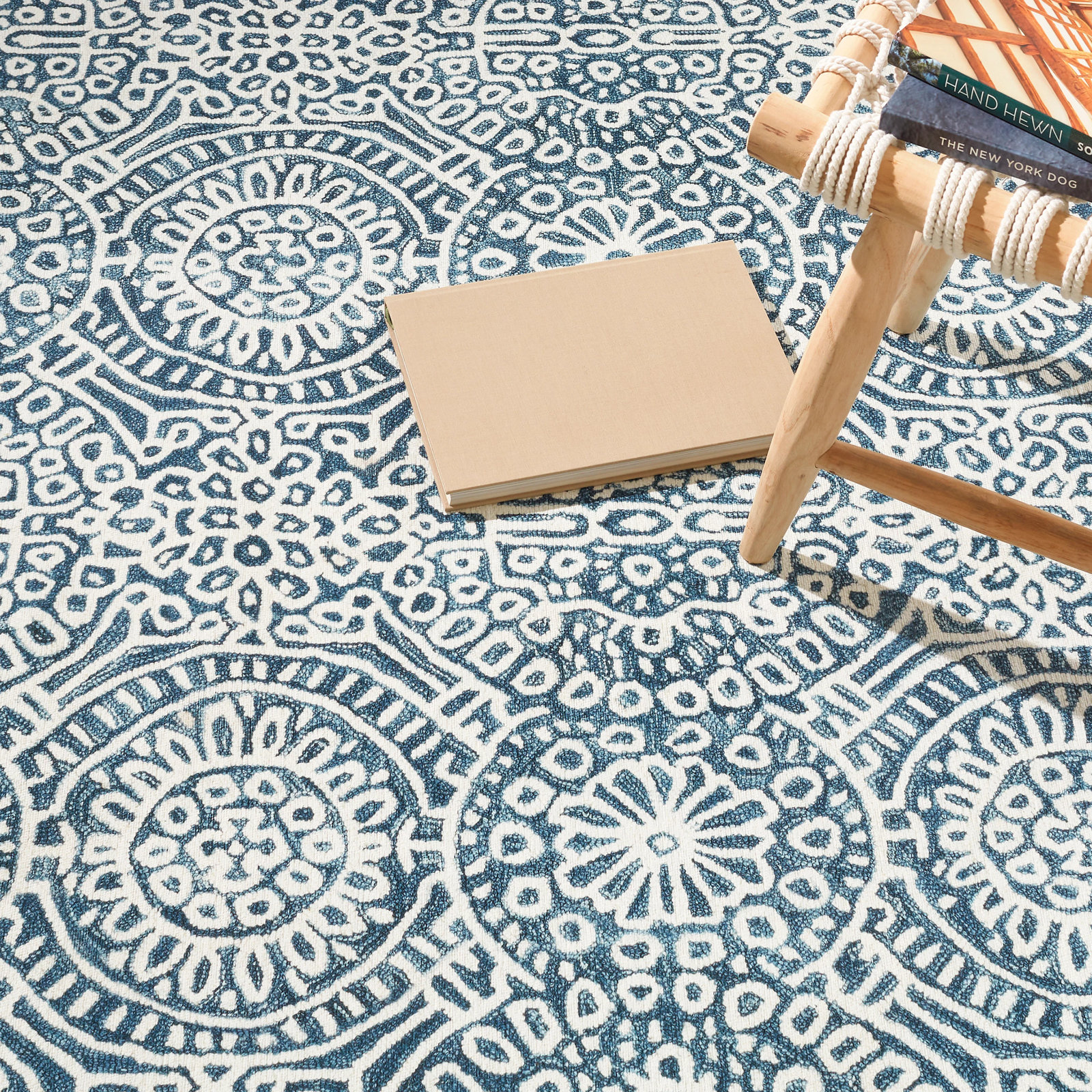 Temple Ink Machine Washable Geometric Rug, Runner 2'6" x 8'