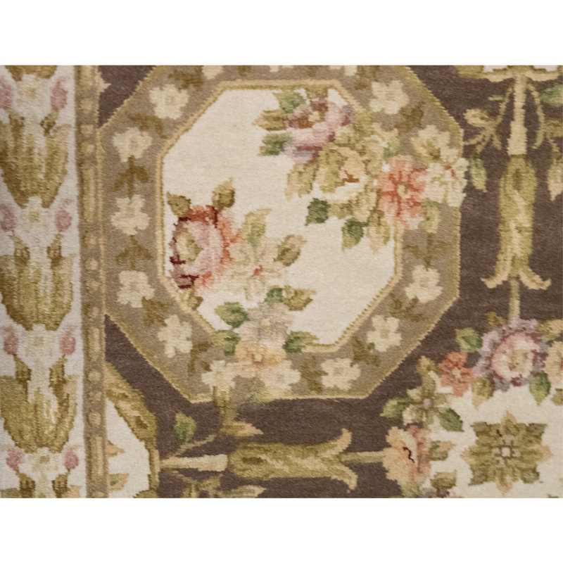 Handmade Silk and Wool Area Rug