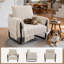 Chaise d'appoint rembourrée en tissu chenille-1932206746