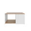 Table basse de 31 po de largeur avec trois tablettes blanches - chêne naturel