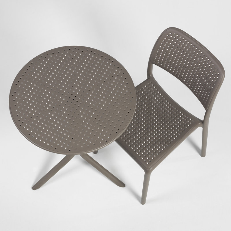 Fordham 2 - Person Patio Dining Set with Round Table, Turtle Dove
