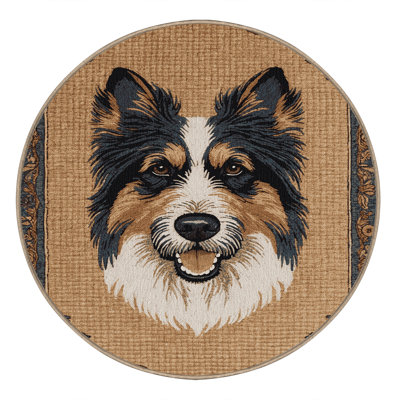 Washable Mudi Dogs Area Rug