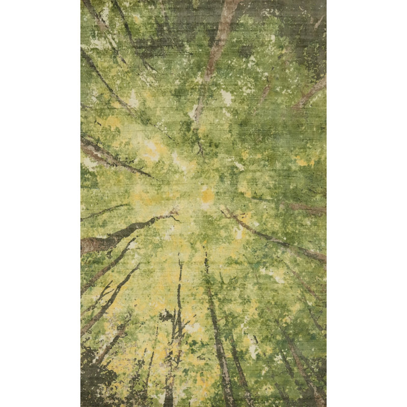 Tapis à motif abstrait et naturel 5 x 8