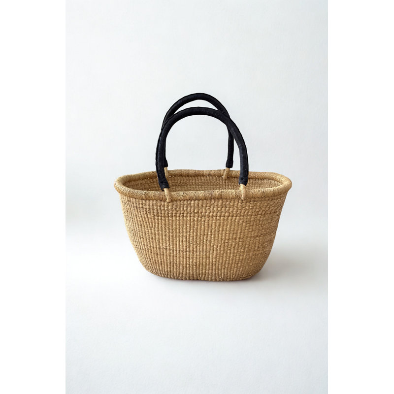 Handwoven Double Weave Oval Market Basket