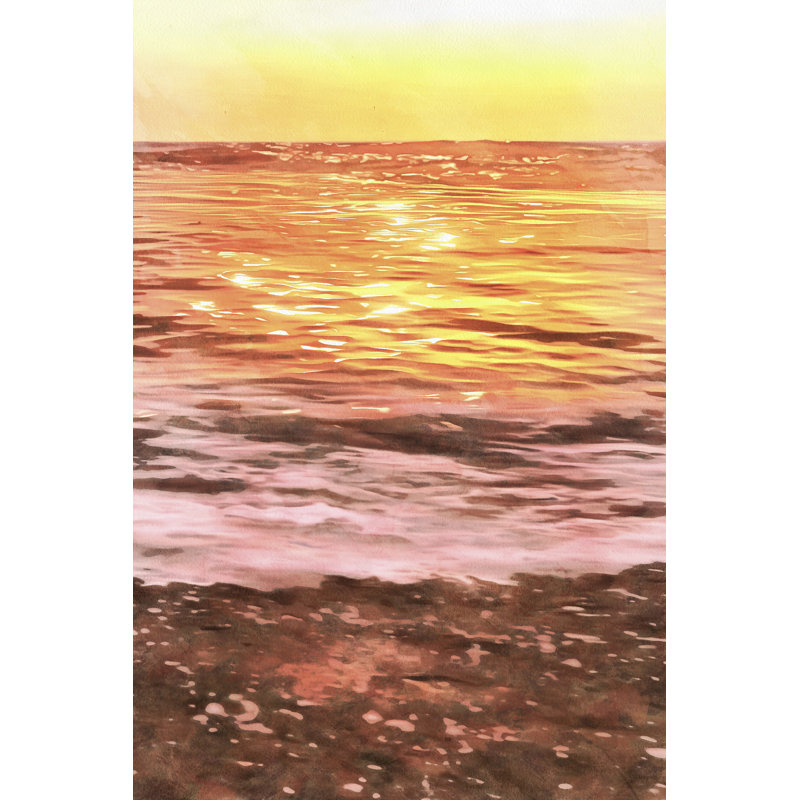 Day's End I - Wrapped Canvas Painting, 122 cm H x 81 cm W, Black Floater Framed