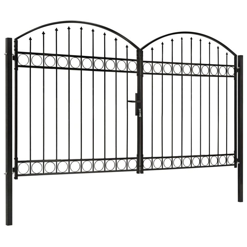 Parthenon Black Metal Gate, 250cm H x 305cm W