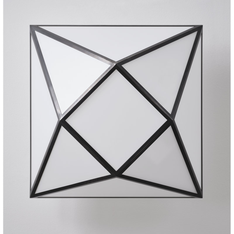 Julie Neill Lorino Large Semi-Flush Mount, Frosted, Bronze