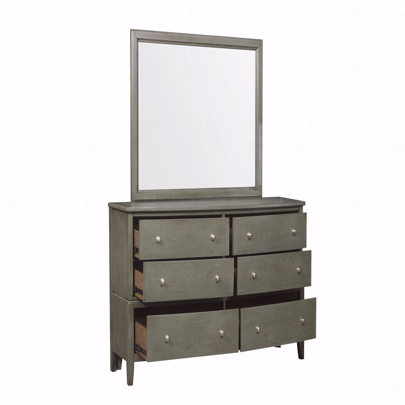 Meubles transitionnels à roulement à billes de style transitionnel à finition grise 1Pc, Gris