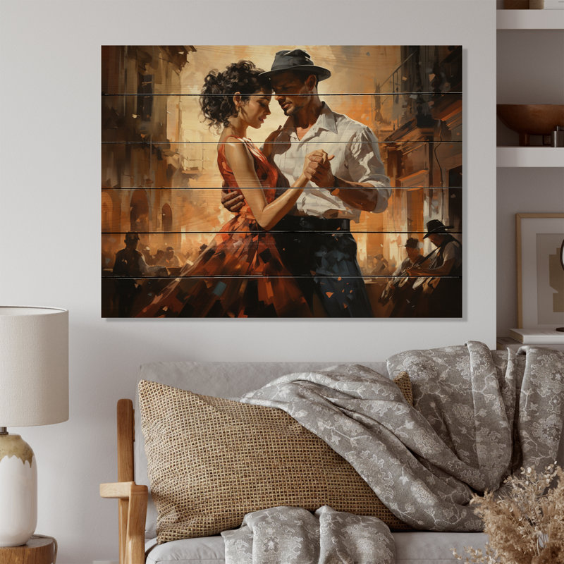 «Caralsco Cuba Salsa Nights Dancers I» sur impression sur bois, H 10 po x l 20 po x P 0,78 po