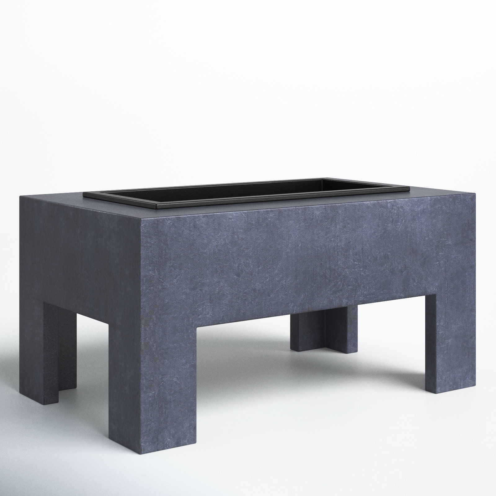 Armana Rectangle Fire Pit, Granite