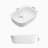 17.91 In. Vessel Rectangular Oval Ceramic Art Bathroom Sink In White