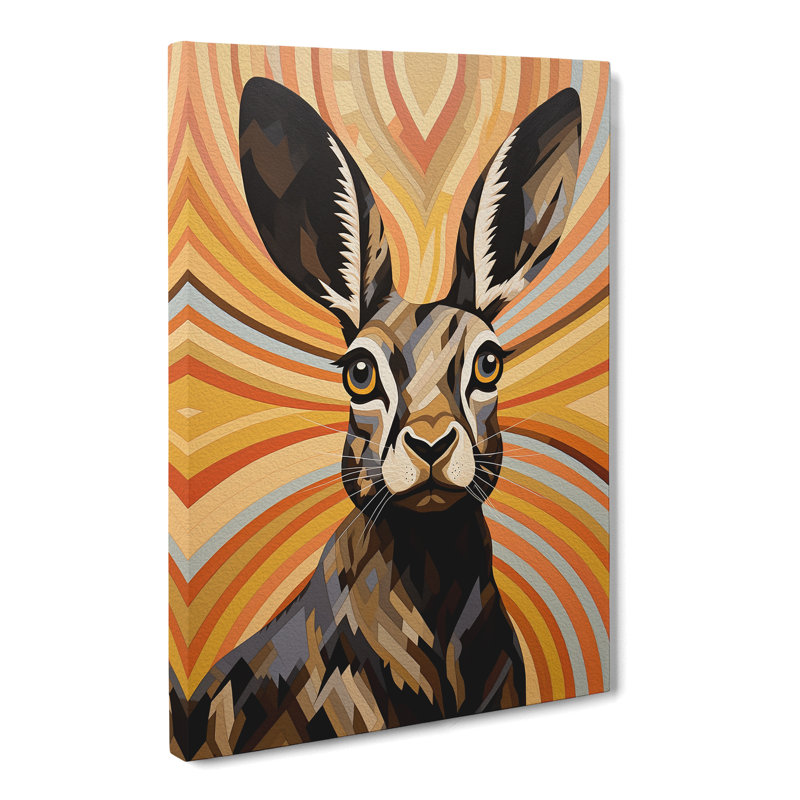 Hare Op - Wrapped Canvas, 50cm H x 35cm W x 3cm D