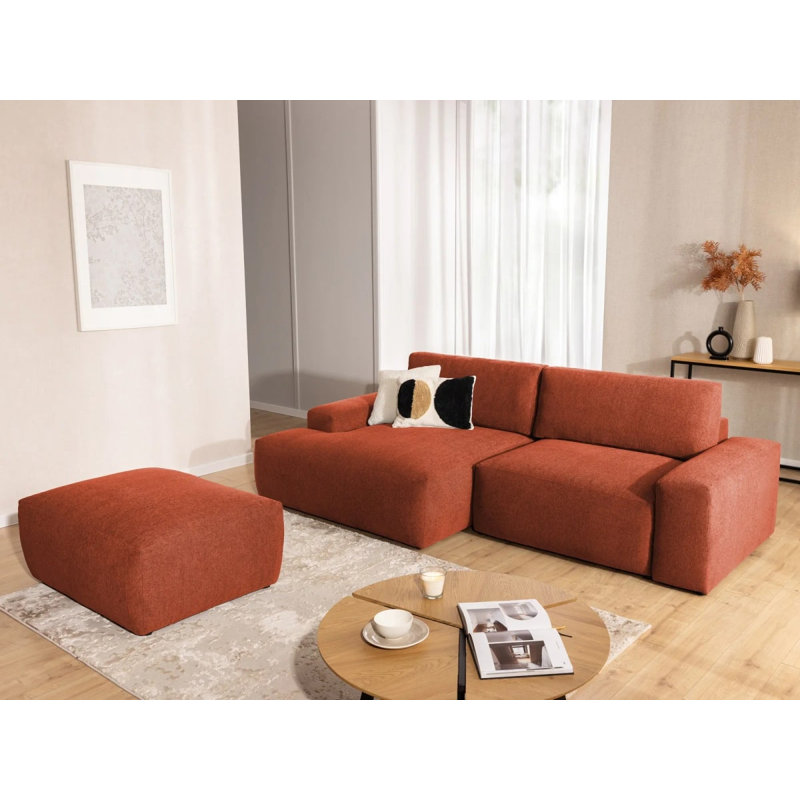 Lennon 6 Seater Sectional, Left-Hand Facing, Terracotta