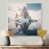 Toile encadrée flottée blanche