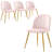 Velvet Upholstered Stacking Side Chair-748443230