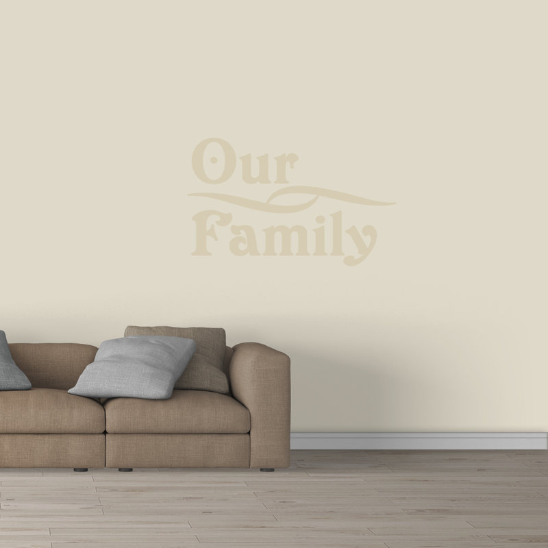 Adhésif décoratif «Our Family», Beige clair