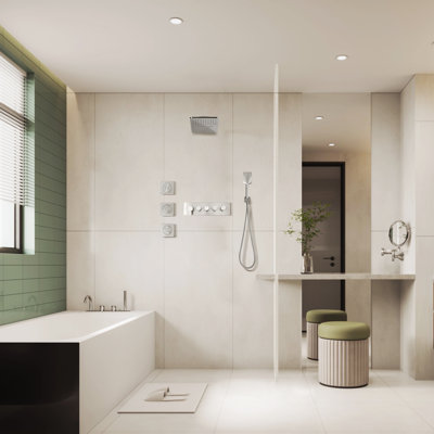 Système de douche complet avec valve brute