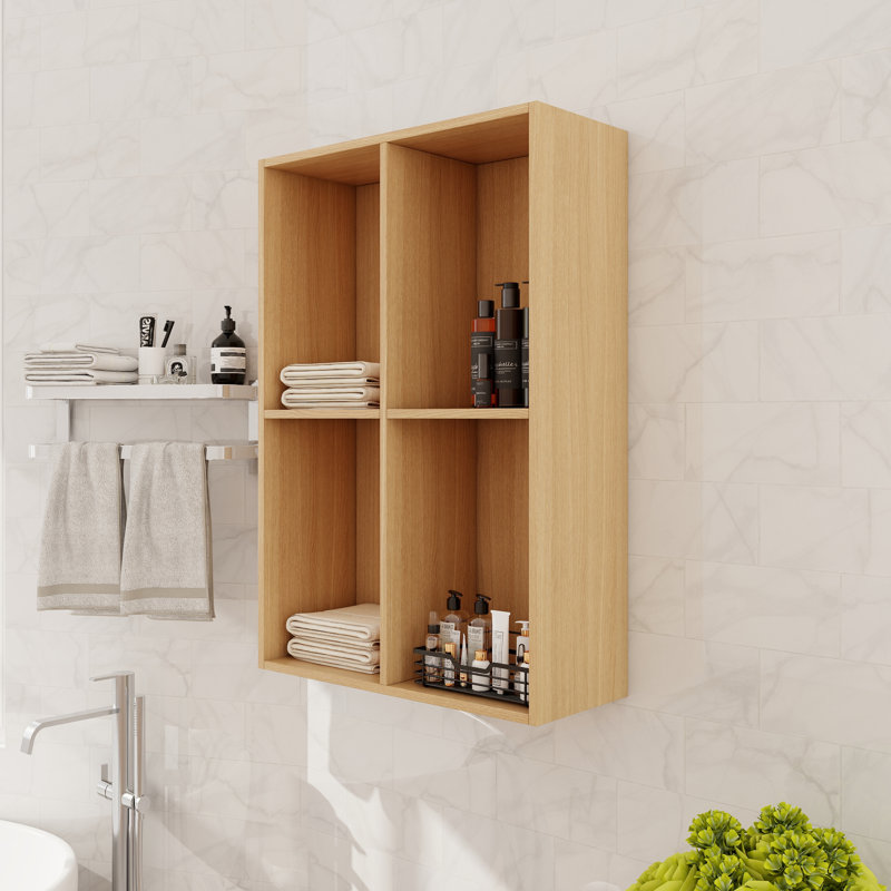 24" Floating Bathroom Side Cabinet With 2 Shelves