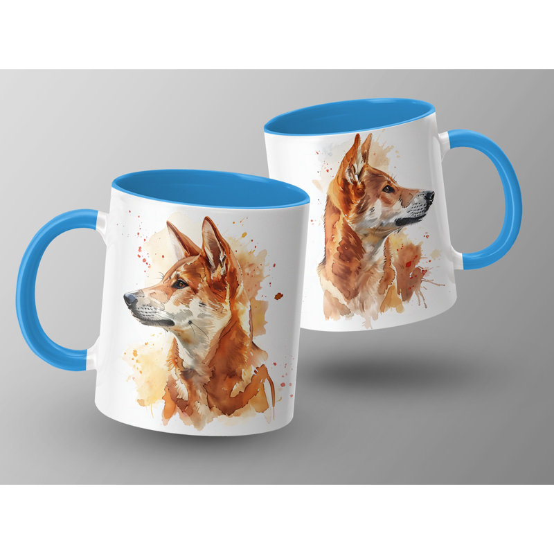 Ceramic Coffee Mug, 4, Light Blue