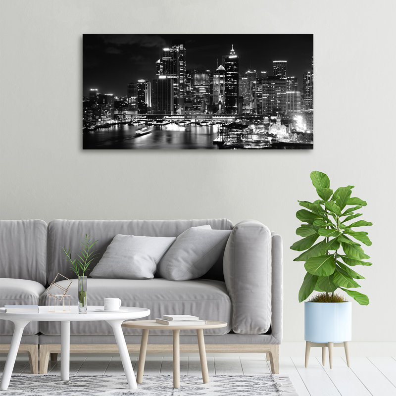 Sydney By Night - No Frame Print on Canvas