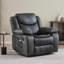 Fauteuil inclinable en cuir gris avec vibrations et chauffage