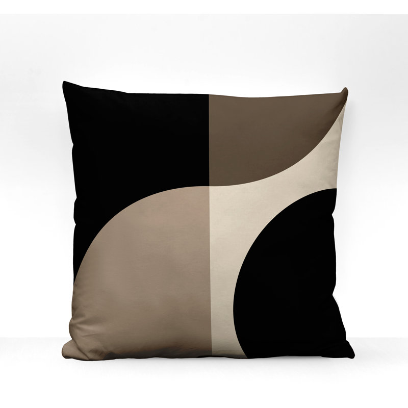 Coussin intérieur / extérieur en polyester filé Yesna, 19 po x 19 po, Beige