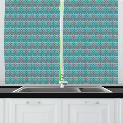 Chevron Tailored Kitchen Curtain
