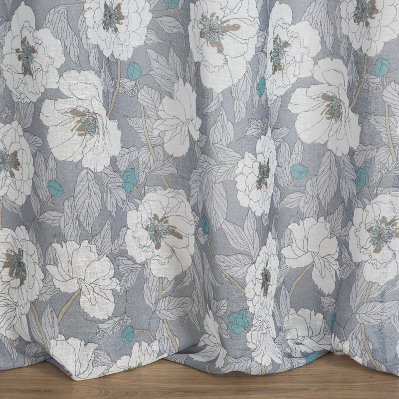 Aalena Semi Sheer Curtains Single Panel