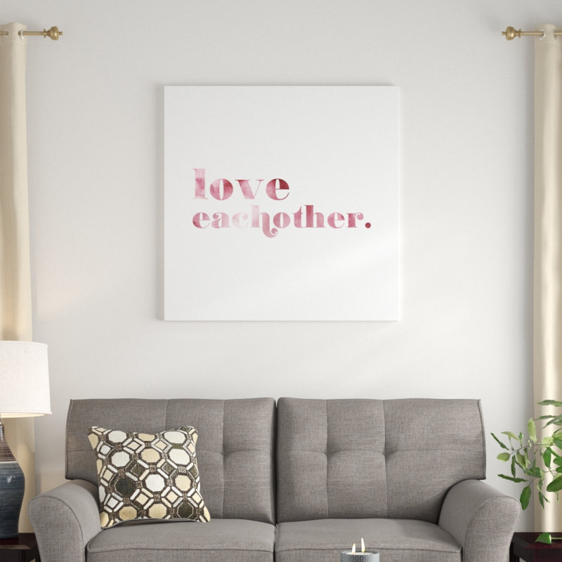 «Better World II», art textuel sur toile, H 36 po x l 36 po