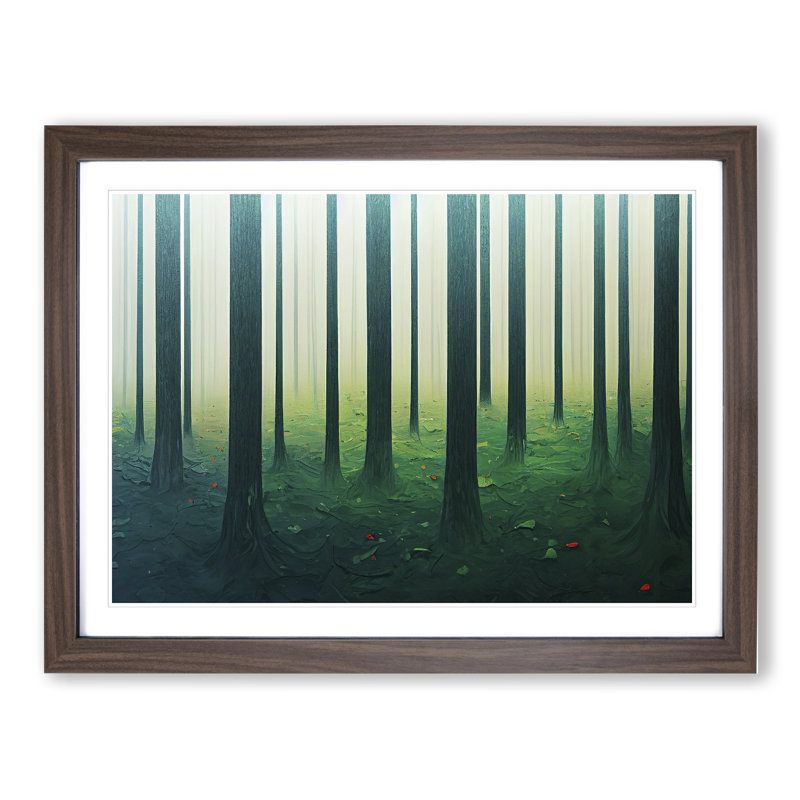 Fairy Forest Vol.5 - Single Picture Frame Print, 46cm H x 64cm W x 2cm D, Walnut Framed