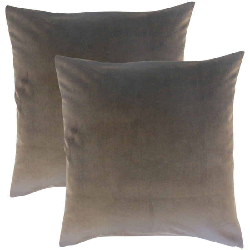 Feather Reversible Throw Pillow, Coal