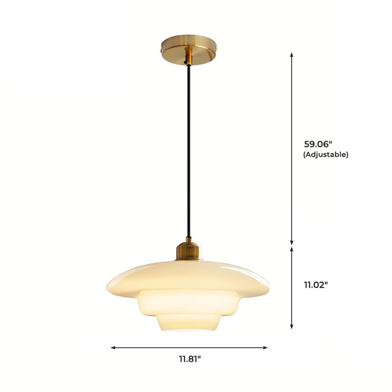 Luminaire suspendu en verre Schoolhouse