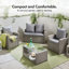  4 Seater Rattan Sofa Set