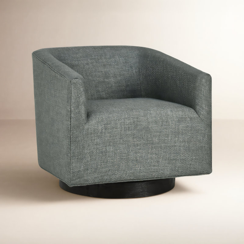 Leroy Swivel Barrel Chair, Taupe Twill