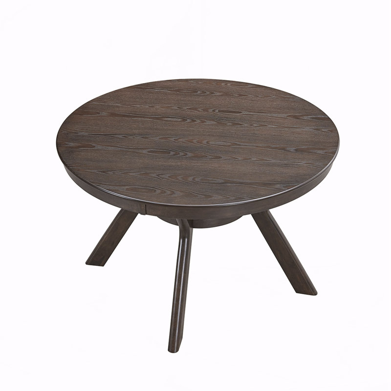 Round Rubber Wood Dining Table, Brown