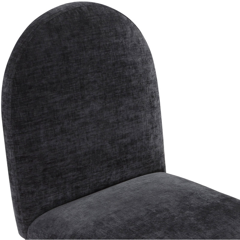 Chaise Waldorf, Noir, noir, noir, noir, Chenille noir